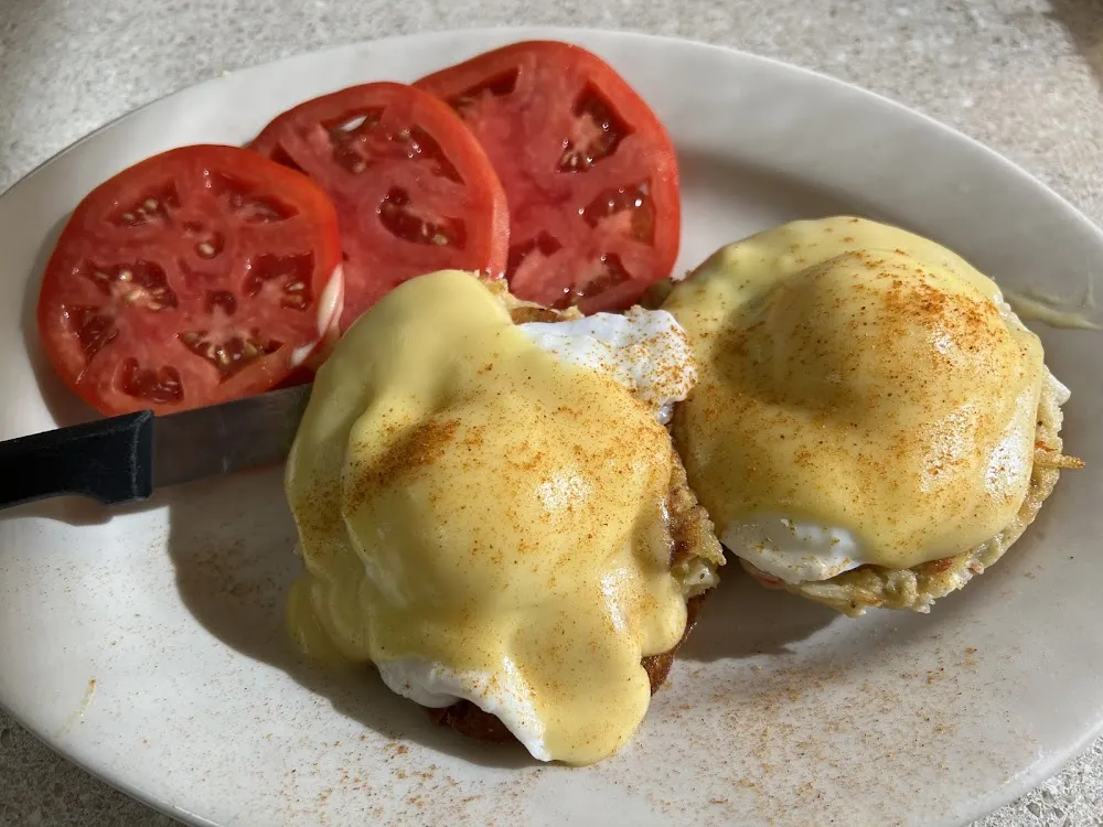 Shrimp and Crab Cake Eggs Benedict